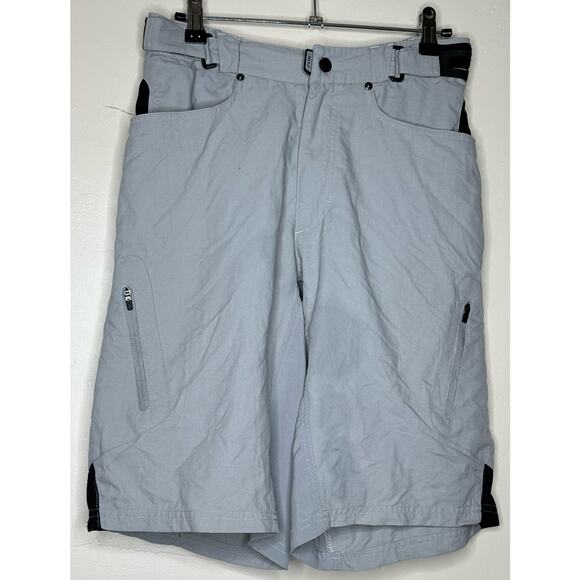 Zoic Ether Cycling Mountain Biking Cargo Shorts 11" Inseam Gray Size Medium - Picture 1 of 8
